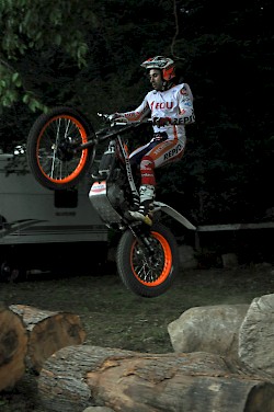 Toni Bou practices at the World Round in Rhode Island in 2015.  Photograph by Lorraine Celis.